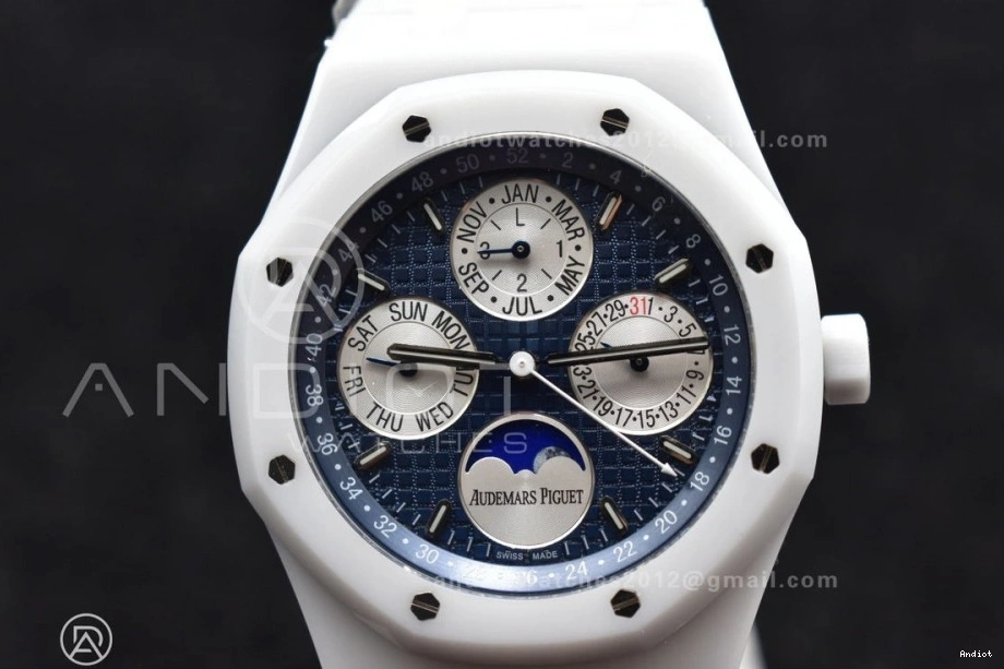 White Calendar Best Ceramic APSF Bracelet Edition 26579cb A5134 Oak Ceramic Perpetual on Royal 0425